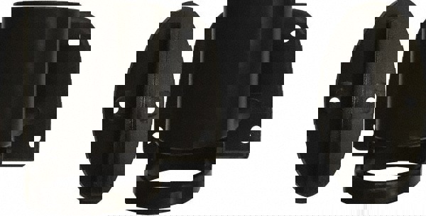 Pedestrian Barrier: Plastic, Black, Wall Mount, Use with Banner Stakes PLUS Banner Head